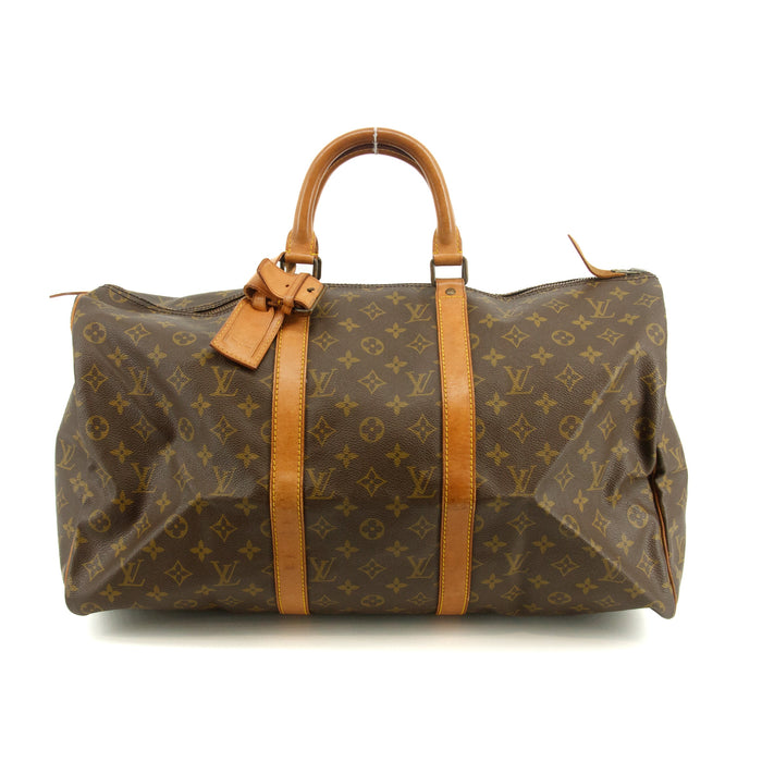 Louis Vuitton Monogram Canvas Keepall 50 Boston Bag Brown #2825 by Bolt Boutique