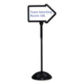 Safco Double-Sided Arrow Sign, Dry Erase Magnetic Steel, 25 1/2 x 17 3/4, Black Frame