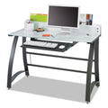 Safco Xpressions 47" Computer Desk, 47" x 23" x 37", Frosted/Black