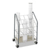Safco Wire Roll/Files, 12 Compartments, 18w x 12.75d x 24.5h, Gray
