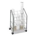 Safco Wire Roll/Files, 12 Compartments, 18w x 12.75d x 24.5h, Gray