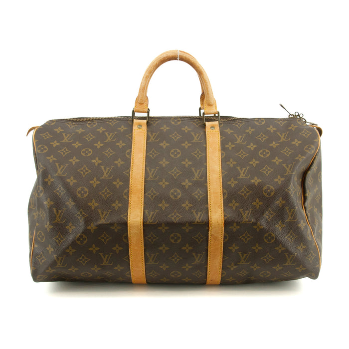 Louis Vuitton Monogram Canvas Keepall 50 Boston Bag Brown #2826 by Bolt Boutique