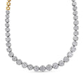 IGI Certified 14K Yellow Gold 14 3/4 cttw Pave Set Round-Cut Diamond Riviera Necklace (F-G Color, S2-I1 Clarity) by Bids.com