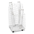 Safco Wire Roll Files, 4 Compartments, 16.25w x 16.5d x 30.5h, White