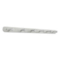 Safco Nail Head Wall Coat Rack, Six Hooks, Metal, 36w x 2.75d x 2h, Satin