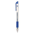 Universal Comfort Grip Gel Pen, Stick, Medium 0.7 mm, Blue Ink, Clear Barrel, Dozen