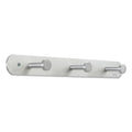 Safco Nail Head Wall Coat Rack, Three Hooks, Metal, 18w x 2.75d x 2h, Satin