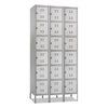 Safco Three-Column Box Locker, 36w x 18d x 78h, Two-Tone Gray