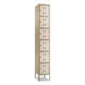 Safco Box Locker, 12w x 18d x 78h, Two-Tone Tan