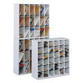 Safco Wood Mail Sorter with Adjustable Dividers, Stackable, 18 Compartments, 33.75 x 12 x 32.75, Gray