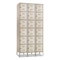 Safco Three-Column Box Locker, 36w x 18d x 78h, Two-Tone Tan