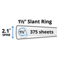 Avery Durable View Binder with DuraHinge and Slant Rings, 3 Rings, 1.5" Capacity, 11 x 8.5, Black