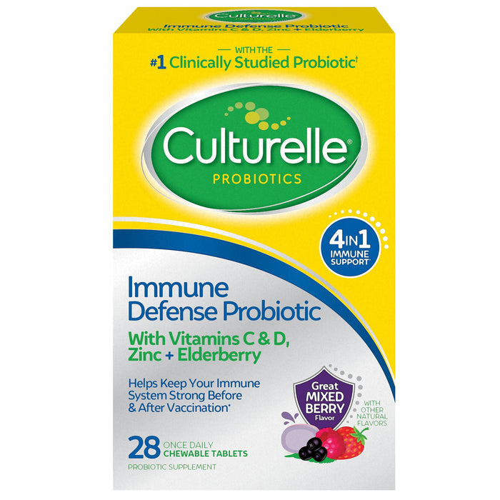 Culturelle Adult Immune Defense Probiotic + Elderberry (28 Chewable Tablets) by Pasteur Pharmacy