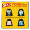 Glad Drawstring Large Trash Bags, 30 gal, 1.05 mil, 30" x 33", Black, 90/Carton