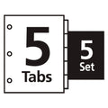 Avery Print and Apply Index Maker Clear Label Dividers, Copiers, 5-Tab, 11 x 8.5, White, 5 Sets