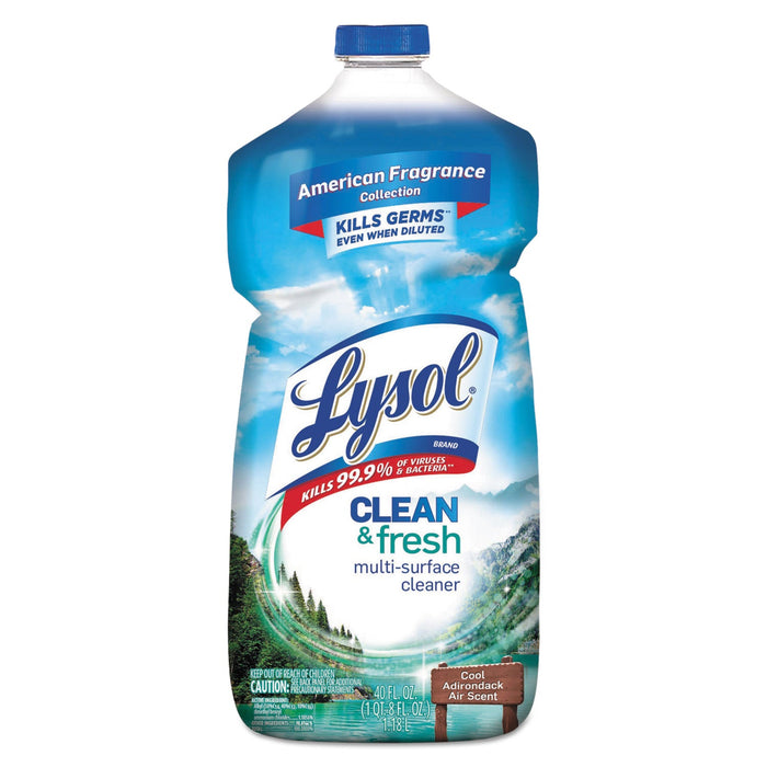 LYSOL Clean and Fresh Multi-Surface Cleaner, Cool Adirondack Air, 40 oz Bottle