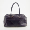 Prada Vitello Drive Perforated Bowling Bag Purple #2848 by Bolt Boutique
