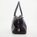 Prada Vitello Drive Perforated Bowling Bag Purple #2848 by Bolt Boutique