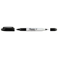 Sharpie Twin-Tip Permanent Marker, Extra-Fine/Fine Bullet Tips, Black, Dozen