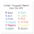 Sharpie Ultra Fine Tip Permanent Marker, Extra-Fine Needle Tip, Black, Dozen