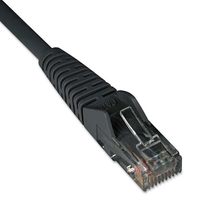 Tripp Lite CAT6 Gigabit Snagless Molded Patch Cable, 1 ft, Black