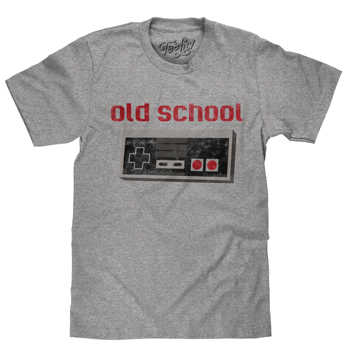 Old School T-Shirt - Gray by Tee Luv