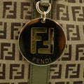 Fendi Khaki Zucchino Canvas FF Shoulder Bag #2855 by Bolt Boutique