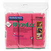 WypAll Microfiber Cloths, Reusable, 15.75 x 15.75, Red, 6/Pack, 4 Packs/Carton