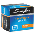 Swingline S.F. 39 Heavy-Duty Staples, 0.5" Leg, 0.5" Crown, Steel, 5,000/Box