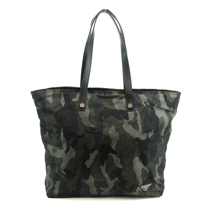 Prada Nylon Tessuto Camoflouge Triangle Plate Shoulder Bag #2863 by Bolt Boutique