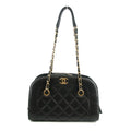 Chanel Matelasse Black Lambskin Shoulder Bag Gold Hardware #2864 by Bolt Boutique