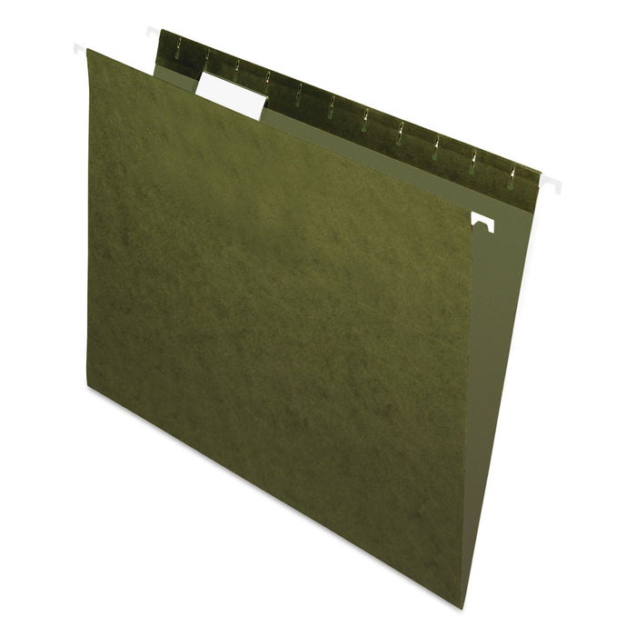 Pendaflex Standard Green Hanging Folders, Letter Size, 1/5-Cut Tabs, Standard Green, 25/Box