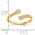 10k Yellow Gold Cubic Zirconia Toe Ring by Fine Color Jewels