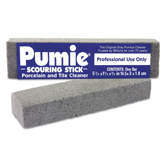 Pumie Scouring Stick, 6.75 x 1.25, Gray, Dozen