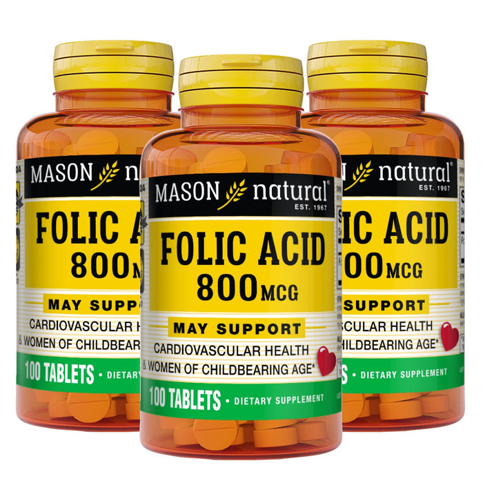 Mason Natural Folic Acid, 800 Mcg, Tablets by Pasteur Pharmacy