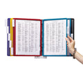 Durable Sherpa Wall-Mount Reference System, 10 Gray Panels, Letter, Assorted Borders
