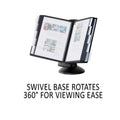 Durable SHERPA Motion Desk Reference System, 10 Panels, Black Borders