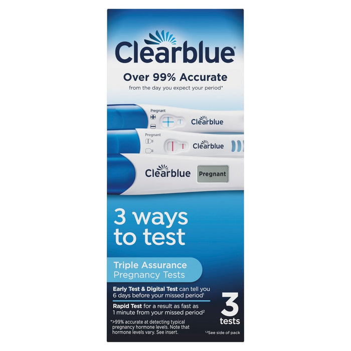 Clearblue Triple Assurance Pregnancy Tests - 3ct by Pasteur Pharmacy