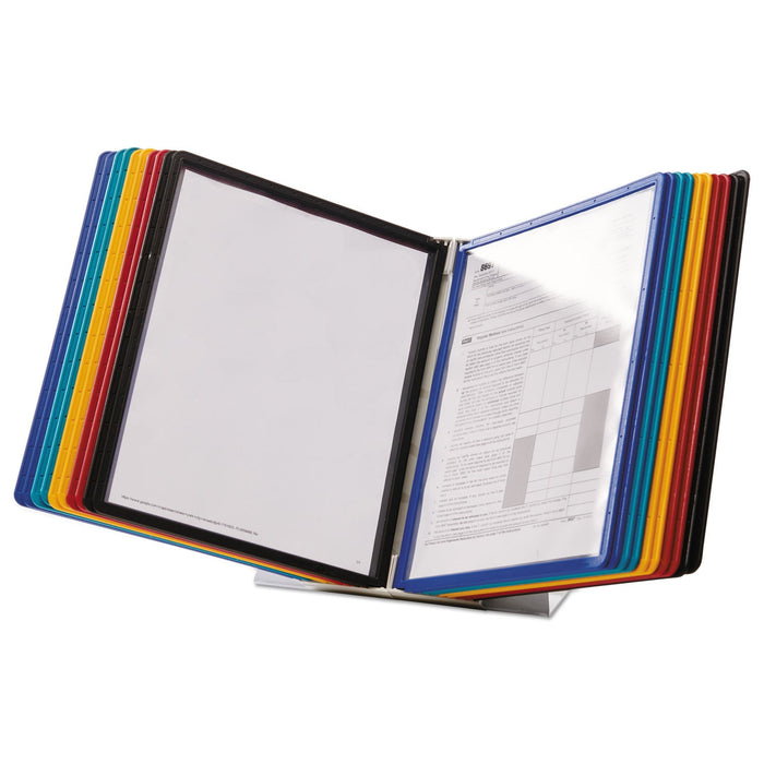 Durable VARIO Reference Desktop System, 20 Panels, Assorted Borders and Panels