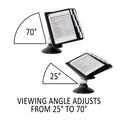 Durable SHERPA Motion Desk Reference System, 10 Panels, Black Borders
