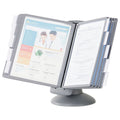 Durable SHERPA Motion Desk Reference System, 10 Panels, Gray Borders