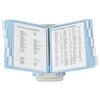Durable SHERPA Style Desk-Mount Reference System, 10 Panel, 20 Sheet Capacity, Blue/Gray
