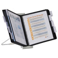 Durable InstaView Expandable Desktop Reference System, 10 Panels, Black Borders