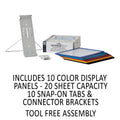 Durable InstaView Expandable Desktop Reference System, 10 Panels, Assorted Borders