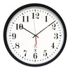 Chicago Lighthouse Black ATOMIC Contemporary Clock, 16.5" Overall Diameter, Black Case, 1 AA (sold separately)