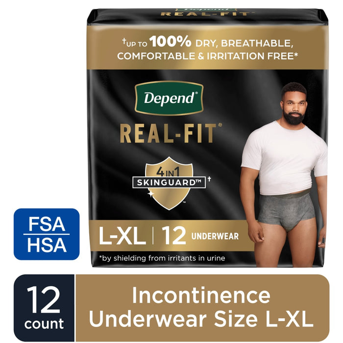 Depend Real Fit Underwear For Men Maximun Absorbency L-Xl 12Ct by Pasteur Pharmacy
