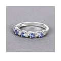 Genuine London Blue Topaz 5 Stone Ring by Fine Color Jewels