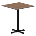 Alera Hospitality Series Single-Column Bases, 27.5" Diameter x 40.38"h, 300 lb Cap, Steel, Black