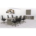 Safco Medina Conference Table Top, Half-Section, Boat, 84w x 48d, Gray Steel