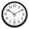 Chicago Lighthouse Black Quartz CONTRACT Clock, 13.75" Overall Diameter, Black Case, 1 AA (sold separately)